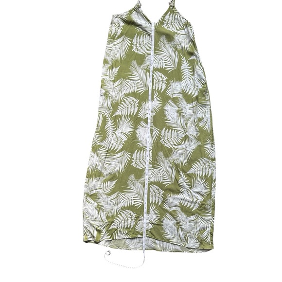 Green Palm Print Maxi Dress size S - Picture 3 of 7